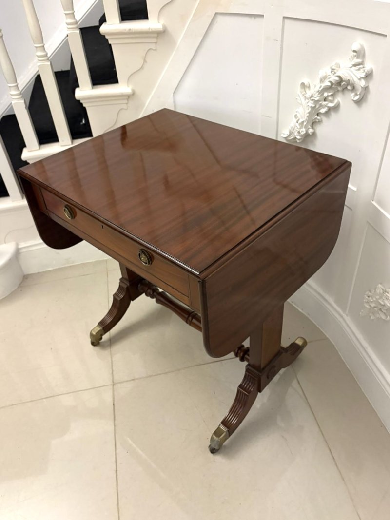 Exquisite Antique Regency Freestanding Mahogany Sofa Table